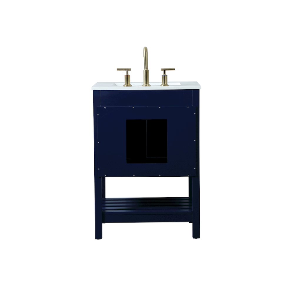 24 inch Single bathroom vanity in blue