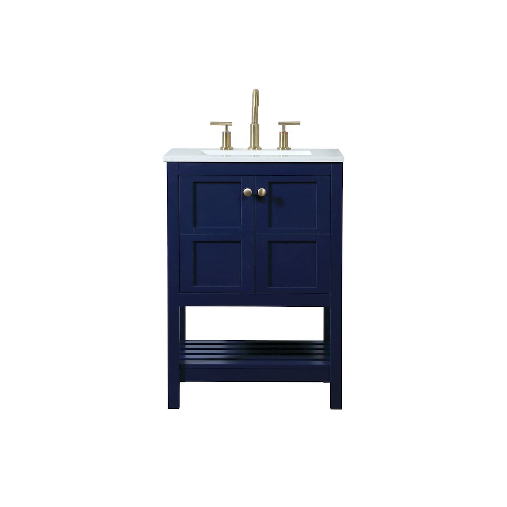 24 inch Single bathroom vanity in blue