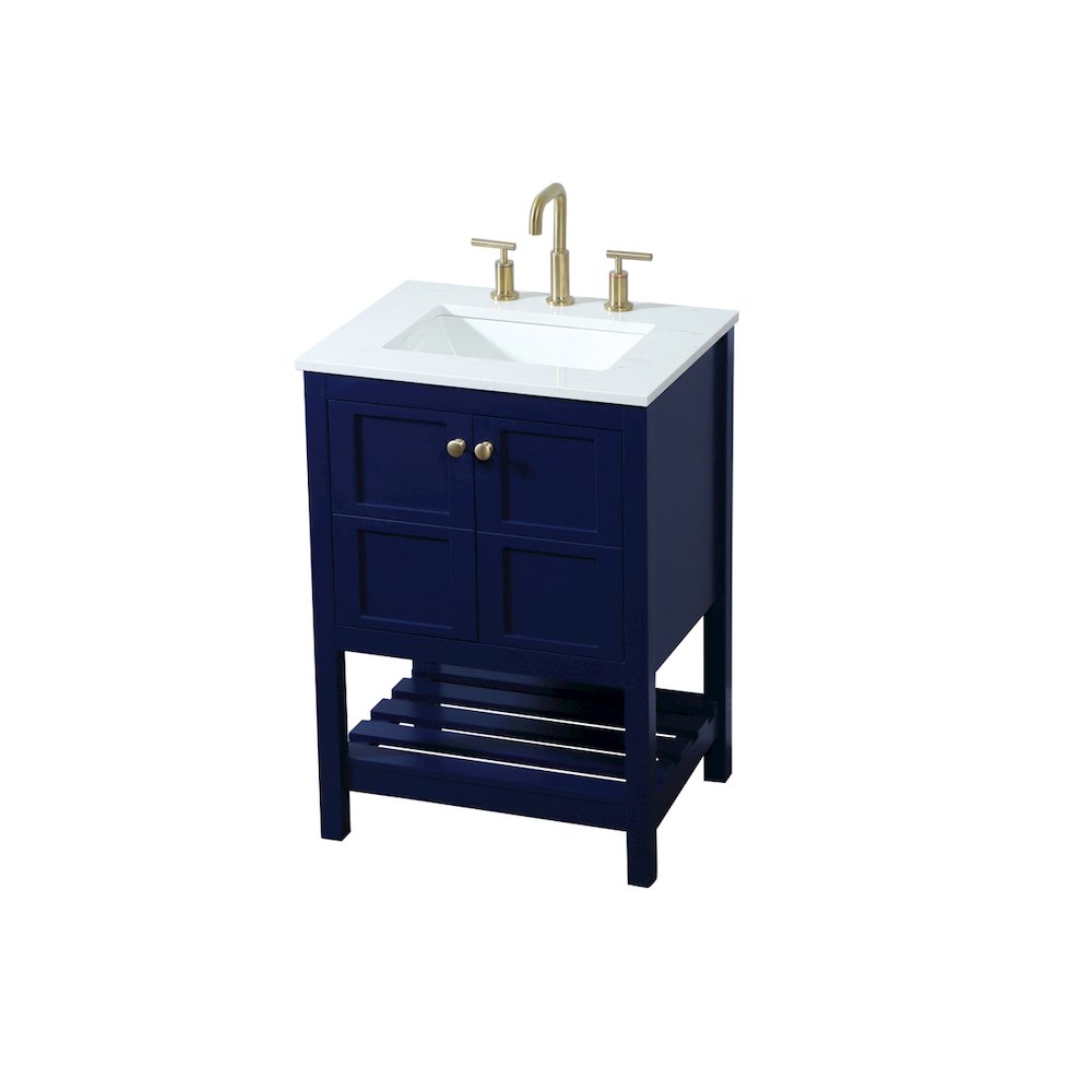 24 inch Single bathroom vanity in blue