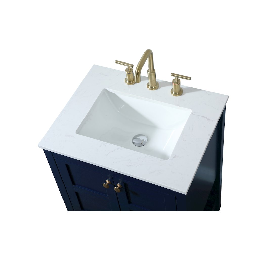 24 inch Single bathroom vanity in blue
