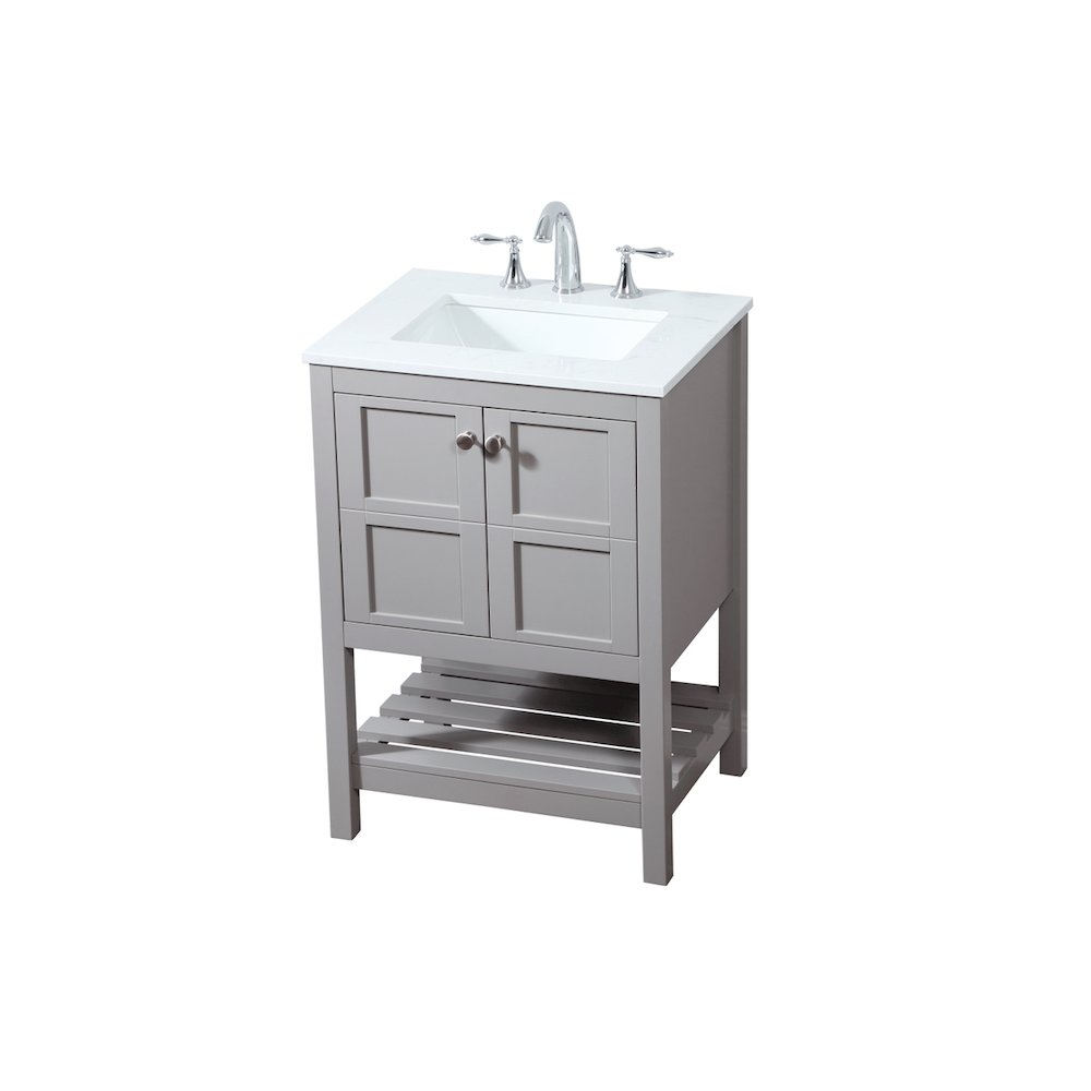 24 inch Single bathroom vanity in grey