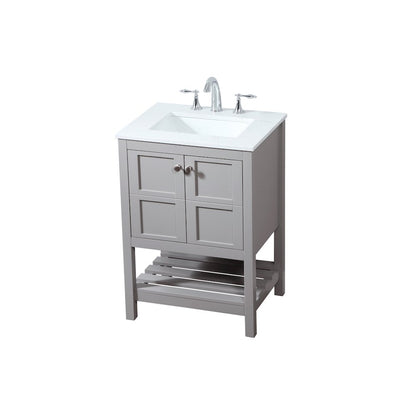 24 inch Single bathroom vanity in grey