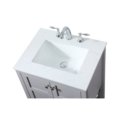 24 inch Single bathroom vanity in grey