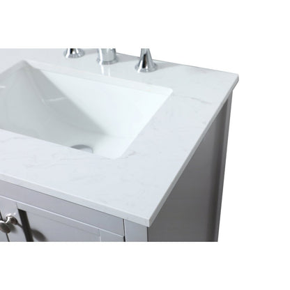 24 inch Single bathroom vanity in grey