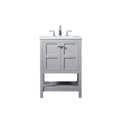 24 inch Single bathroom vanity in grey