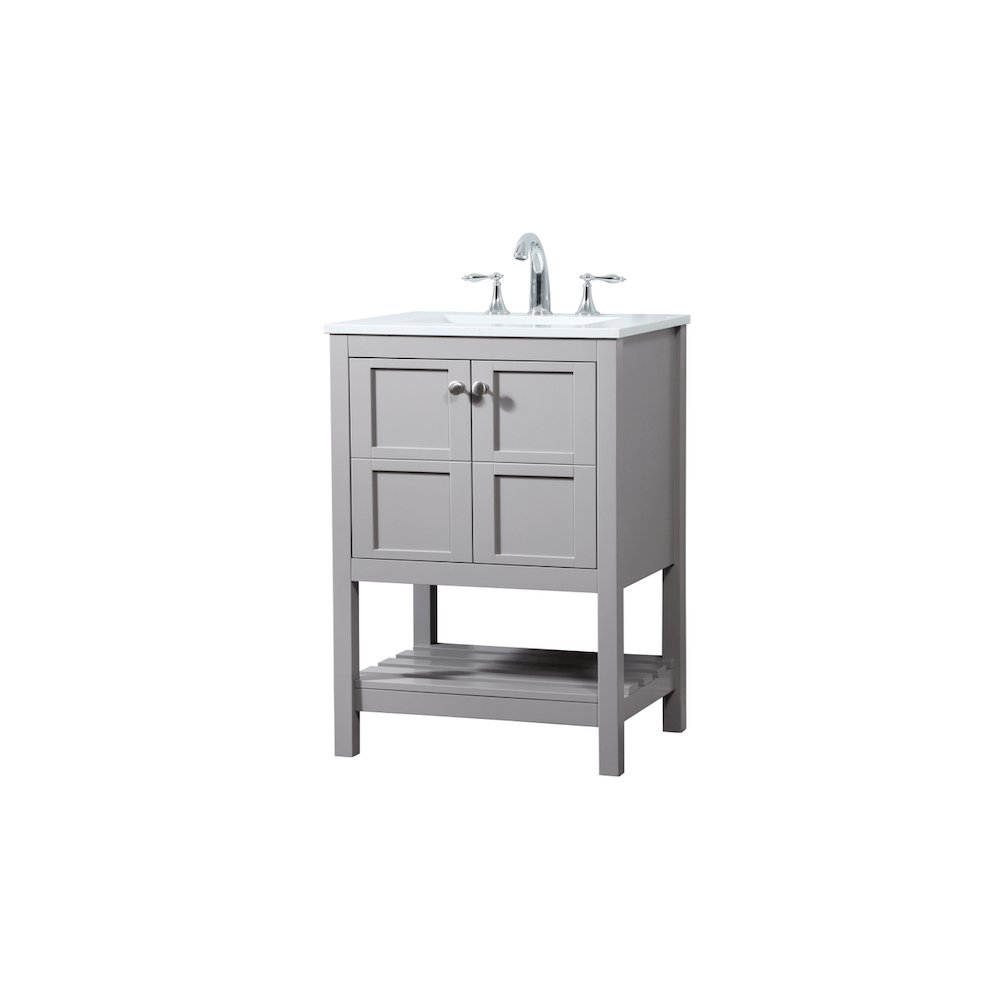 24 inch Single bathroom vanity in grey