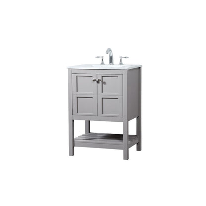 24 inch Single bathroom vanity in grey