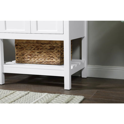 24 inch Single bathroom vanity in white