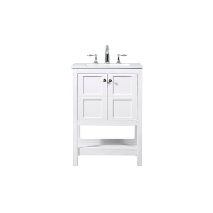 24 inch Single bathroom vanity in white