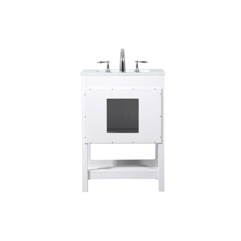 24 inch Single bathroom vanity in white