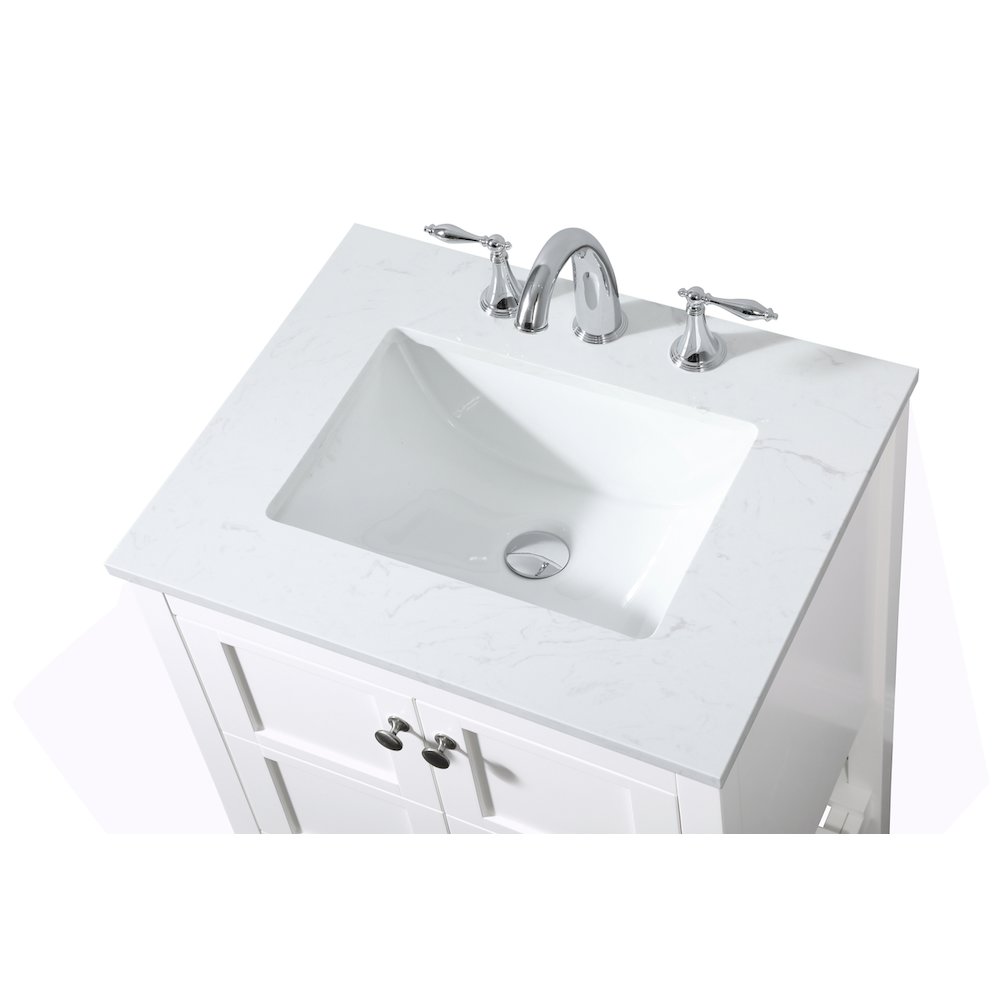 24 inch Single bathroom vanity in white