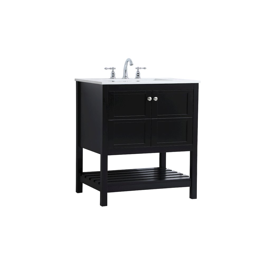 30 inch Single Bathroom Vanity in Black