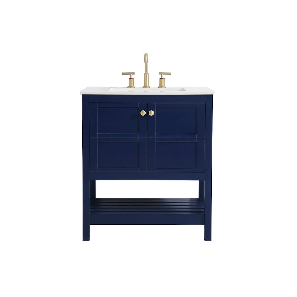 30 inch Single Bathroom Vanity in Blue