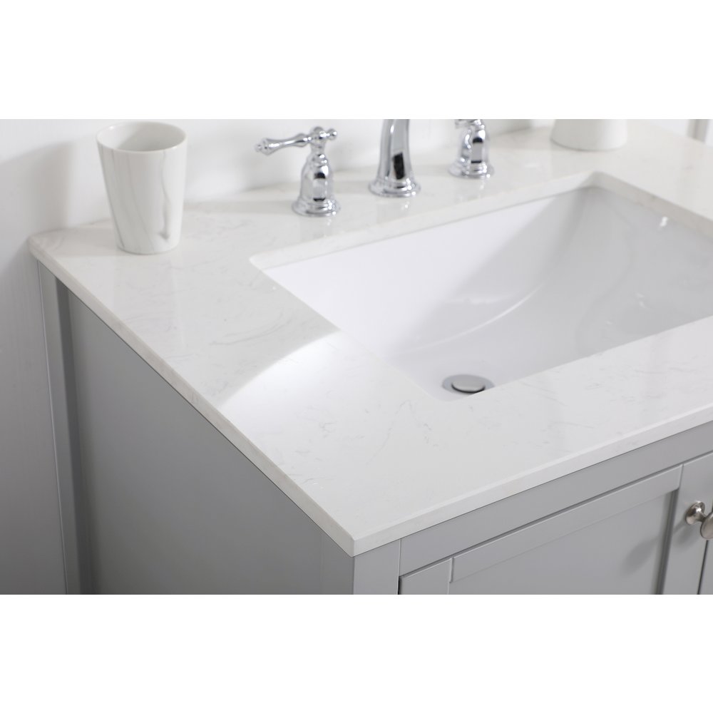 30 inch Single Bathroom Vanity in Gray