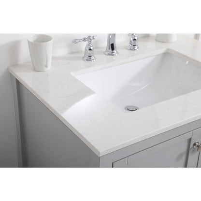 30 inch Single Bathroom Vanity in Gray