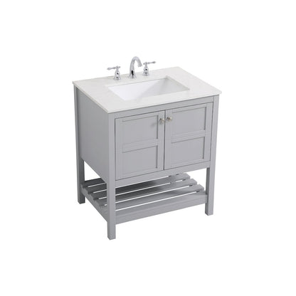30 inch Single Bathroom Vanity in Gray