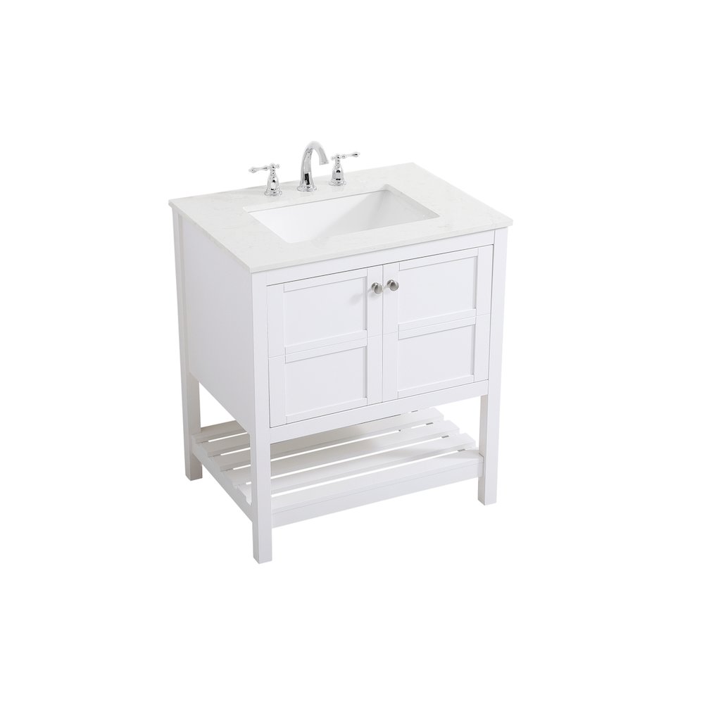 30 inch Single Bathroom Vanity in White