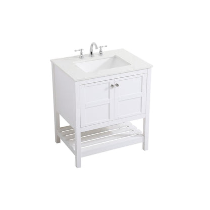 30 inch Single Bathroom Vanity in White
