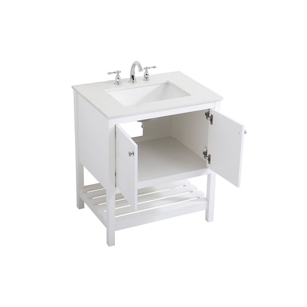 30 inch Single Bathroom Vanity in White
