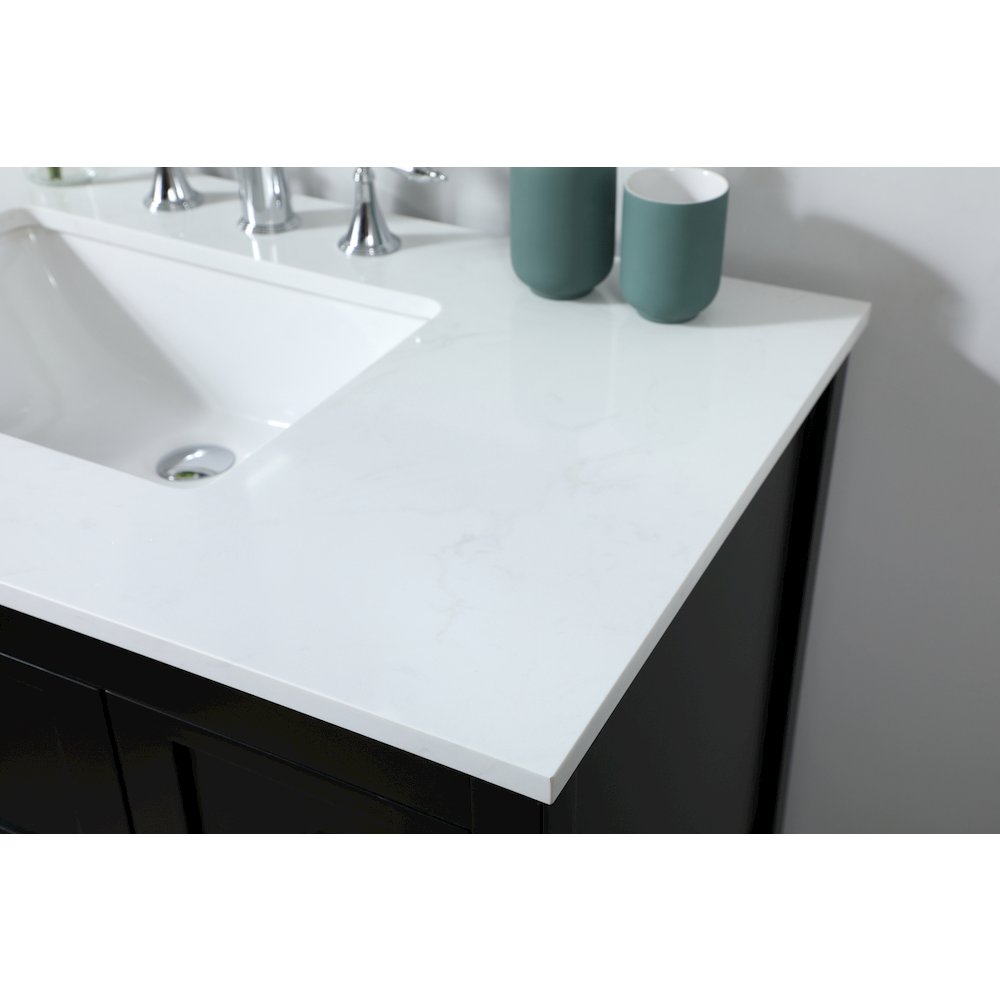 32 inch Single bathroom vanity in black