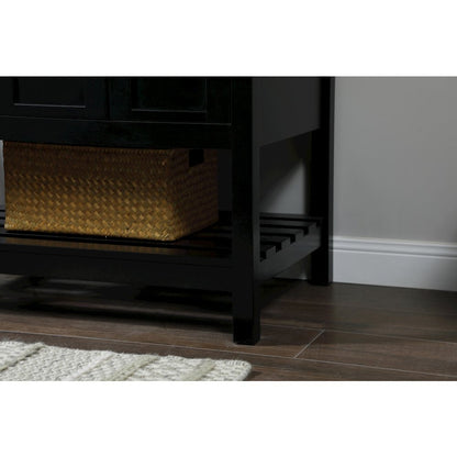 32 inch Single bathroom vanity in black