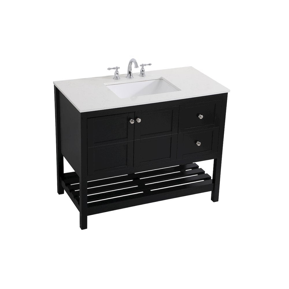 42 inch Single Bathroom Vanity in Black
