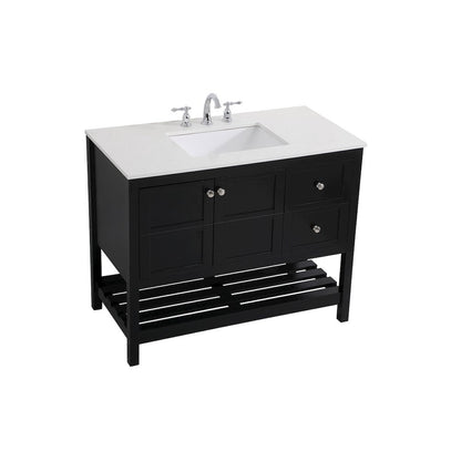 42 inch Single Bathroom Vanity in Black