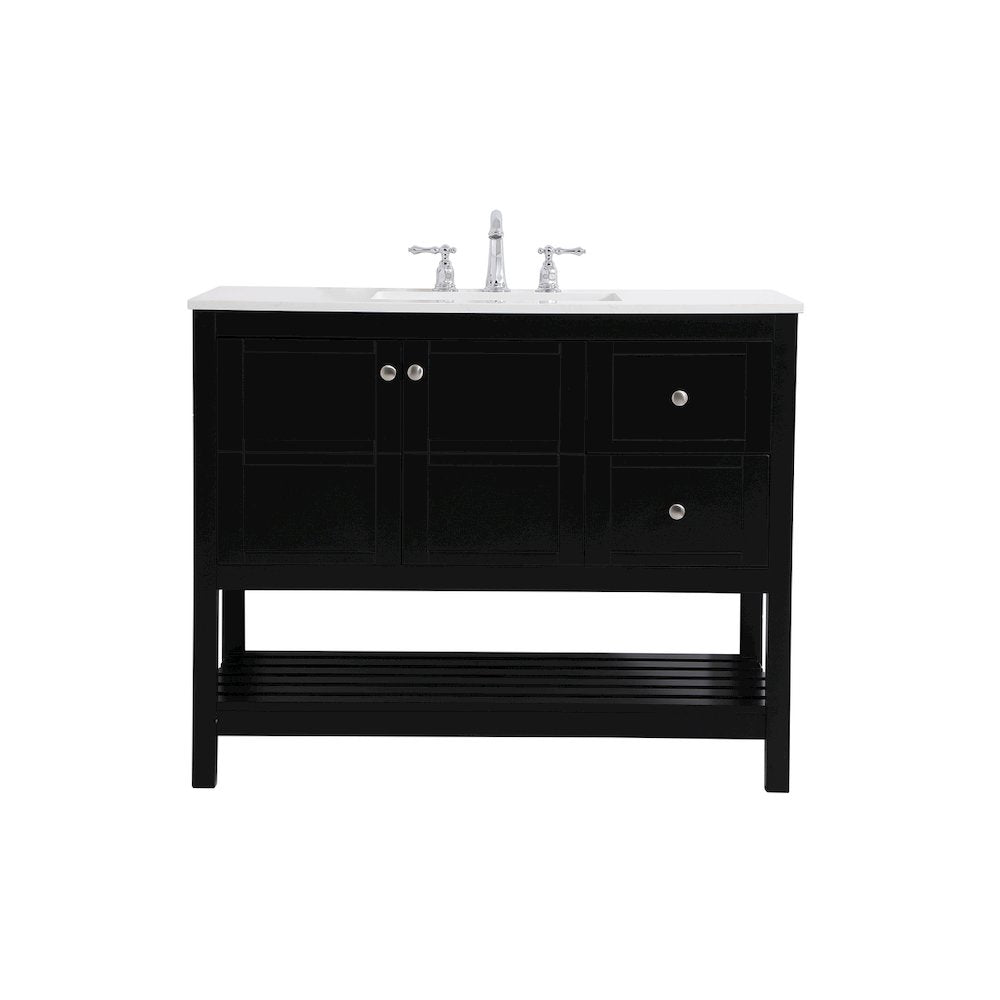 42 inch Single Bathroom Vanity in Black