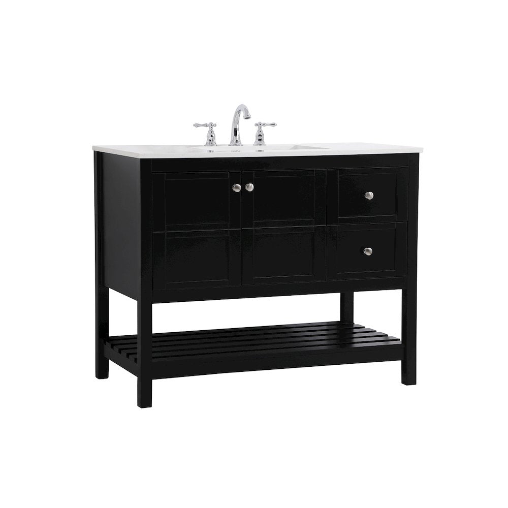 42 inch Single Bathroom Vanity in Black