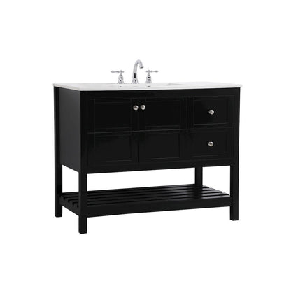 42 inch Single Bathroom Vanity in Black
