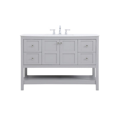 48 inch Single Bathroom Vanity in Gray
