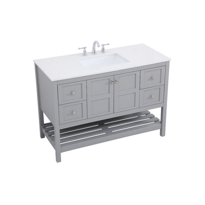 48 inch Single Bathroom Vanity in Gray