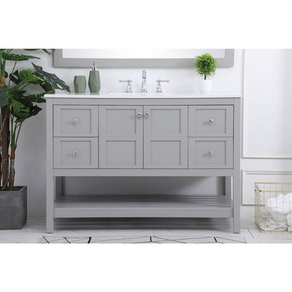48 inch Single Bathroom Vanity in Gray