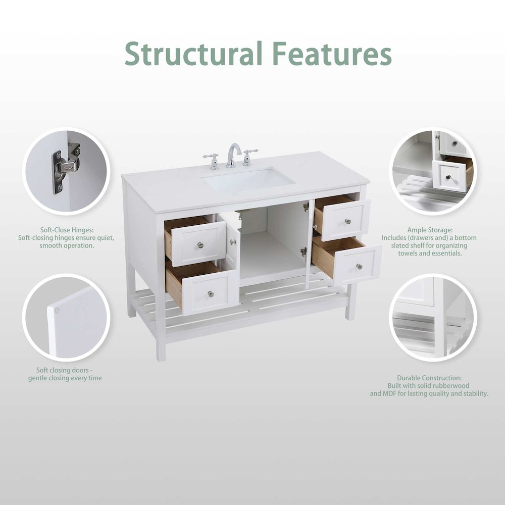 48 inch Single Bathroom Vanity in Gray