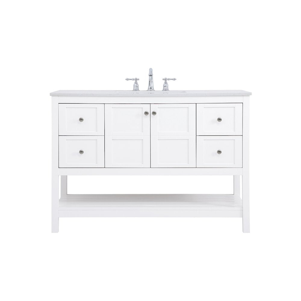 48 inch Single Bathroom Vanity in White