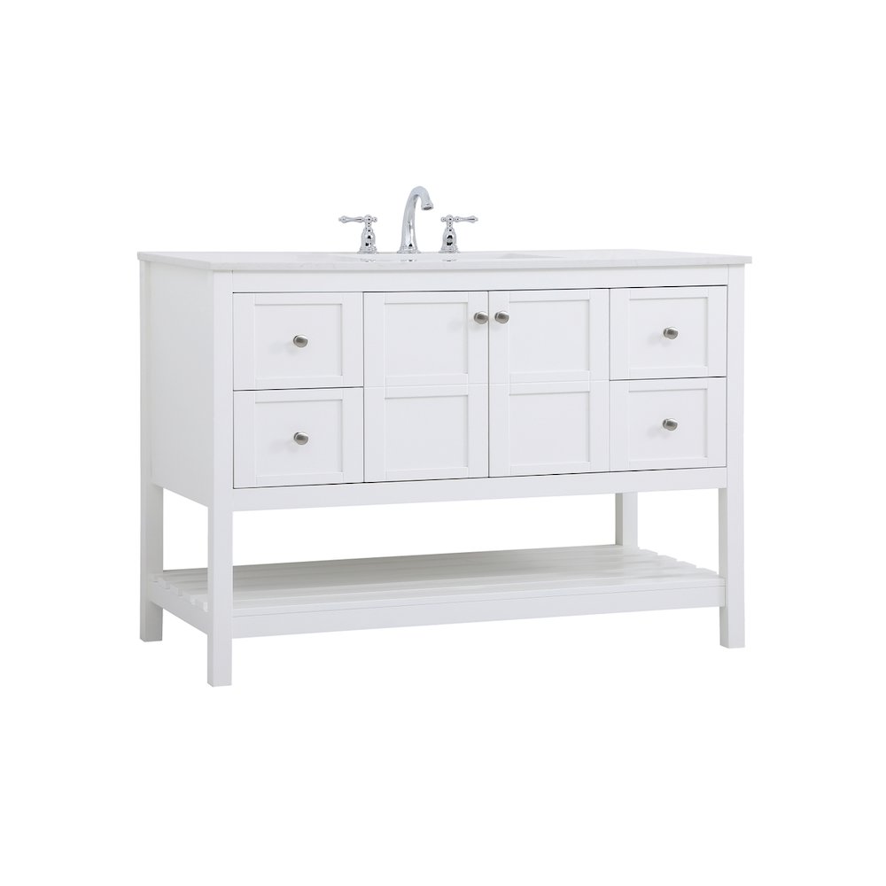 48 inch Single Bathroom Vanity in White