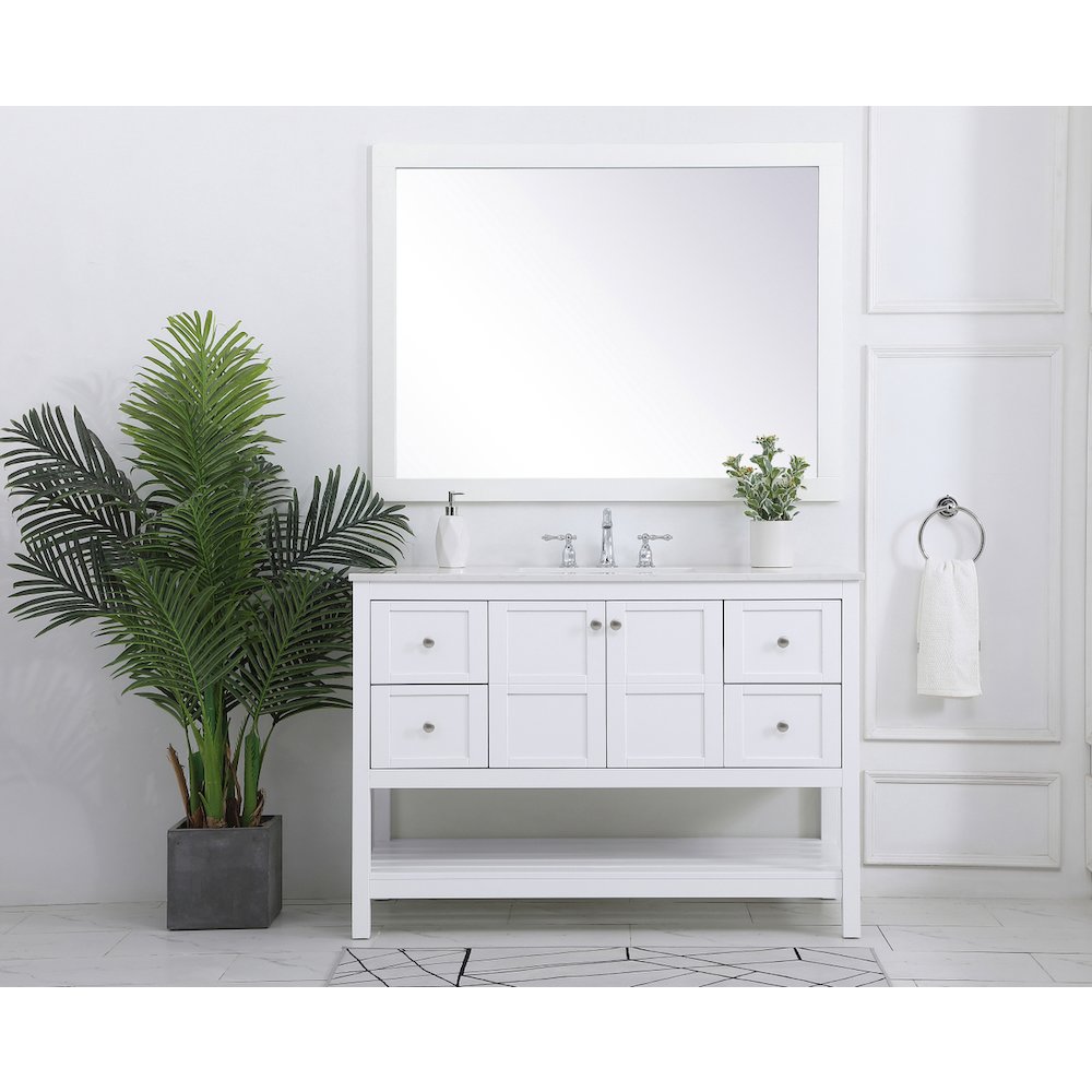 48 inch Single Bathroom Vanity in White