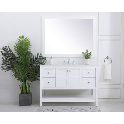 48 inch Single Bathroom Vanity in White