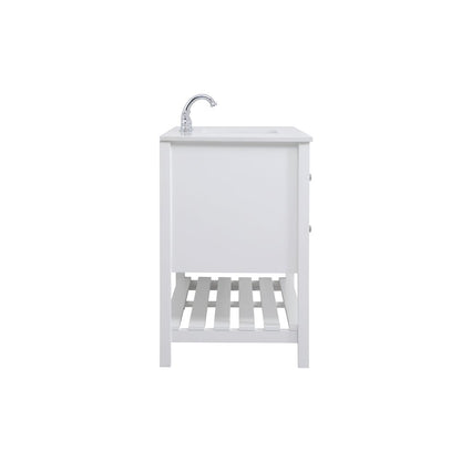 48 inch Single Bathroom Vanity in White