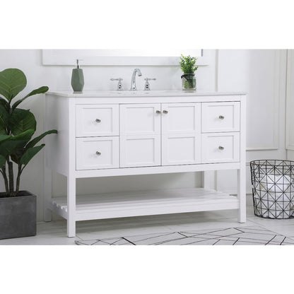 48 inch Single Bathroom Vanity in White