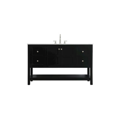 54 inch Single Bathroom Vanity in Black