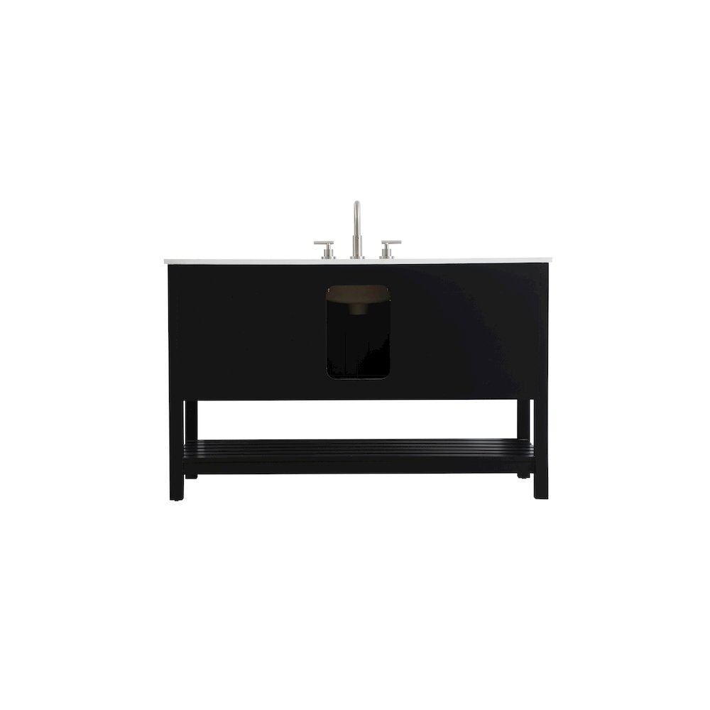 54 inch Single Bathroom Vanity in Black