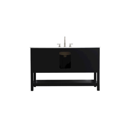 54 inch Single Bathroom Vanity in Black