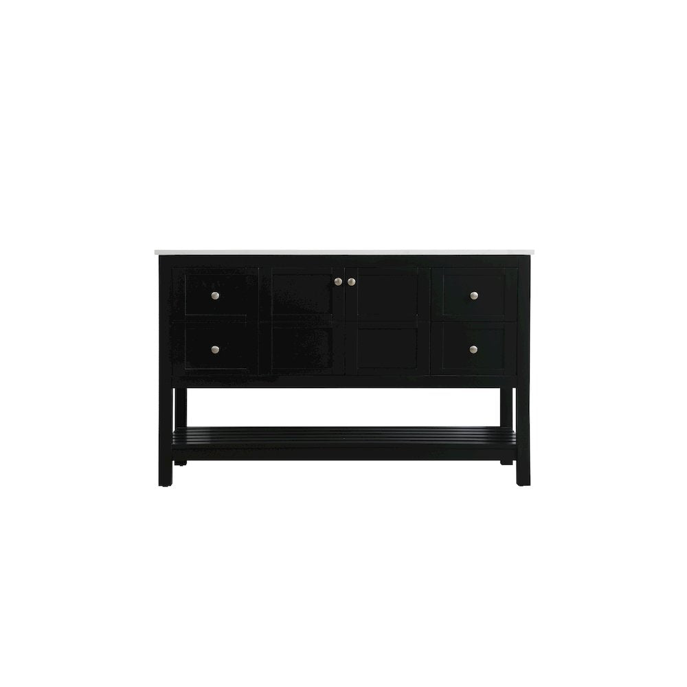 54 inch Single Bathroom Vanity in Black