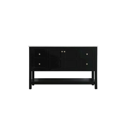 54 inch Single Bathroom Vanity in Black