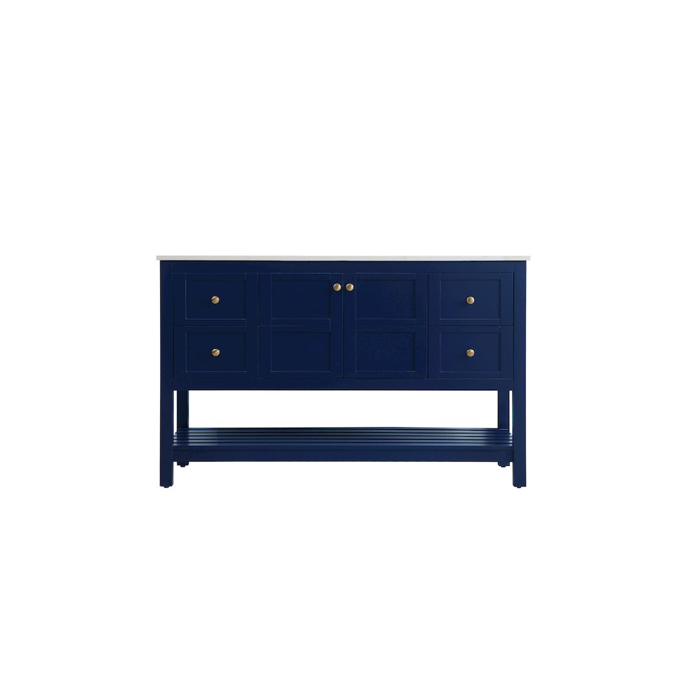 54 inch Single Bathroom Vanity in Blue