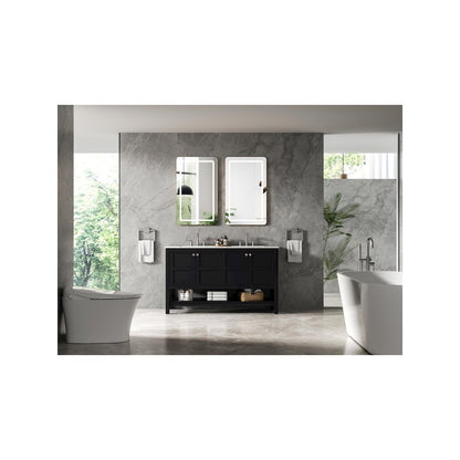54 inch Double Bathroom Vanity in Black