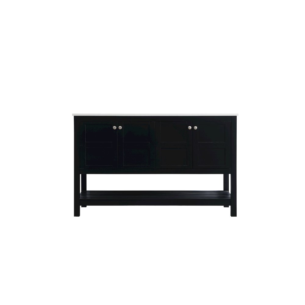 54 inch Double Bathroom Vanity in Black
