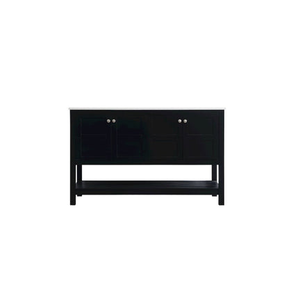 54 inch Double Bathroom Vanity in Black