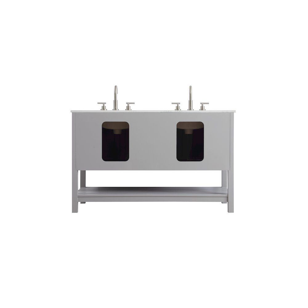 54 inch Double Bathroom Vanity in Grey
